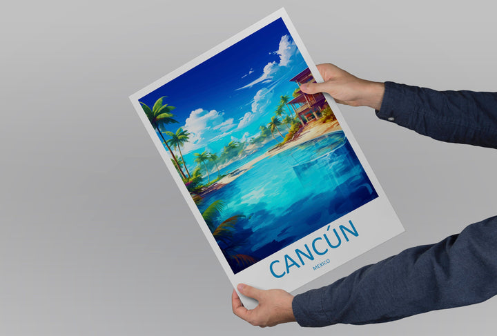 Cancun Travel Print Wall Art Cancun Wall Hanging Home Decoration Cancun Gift Art Lovers Wall Art Print Art Cancun Wall Hanging Poster Decor