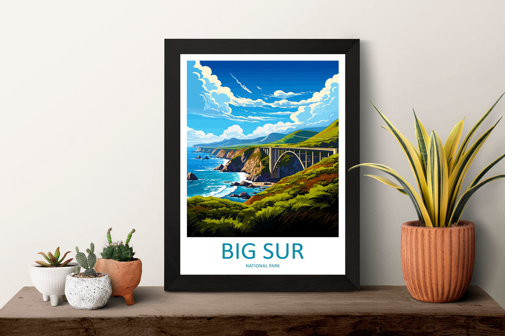 Big Sur National Park Travel Print Wall Art Big Sur Wall Hanging Home Décor Big Sur Gift Art Lovers California Lover Gift Big Sur Poster
