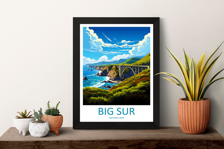 Big Sur National Park Travel Print Wall Art Big Sur Wall Hanging Home Décor Big Sur Gift Art Lovers California Lover Gift Big Sur Poster