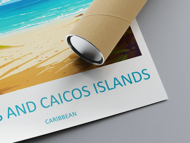 Turks and Caicos Islands Travel Print Wall Art Turks and Caicos Wall Hanging Home Décor Turks and Caicos Gift Art Lovers Wall Art Caribbean