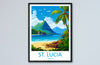 Saint Lucia Travel Print Wall Art Saint Lucia Wall Hanging Home Décor Saint Lucia Gift Art Lovers Wall Art Caribbean Travel Print Poster