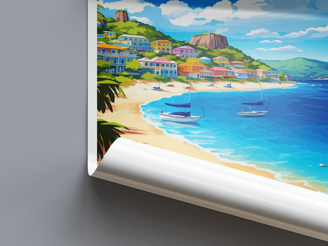 Saint Maarten Travel Print Wall Art Saint Maarten Wall Hanging Home Décor Saint Maarten Gift Art Lovers Wall Art Caribbean Travel Print