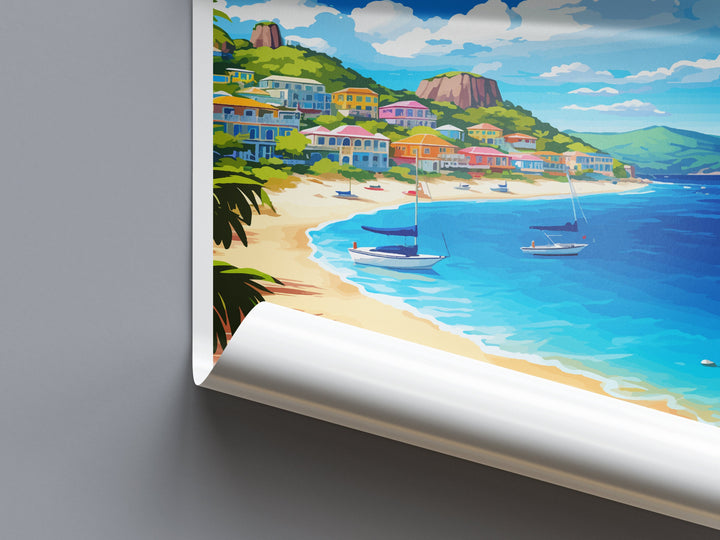 Saint Maarten Travel Print Wall Art Saint Maarten Wall Hanging Home Décor Saint Maarten Gift Art Lovers Wall Art Caribbean Travel Print