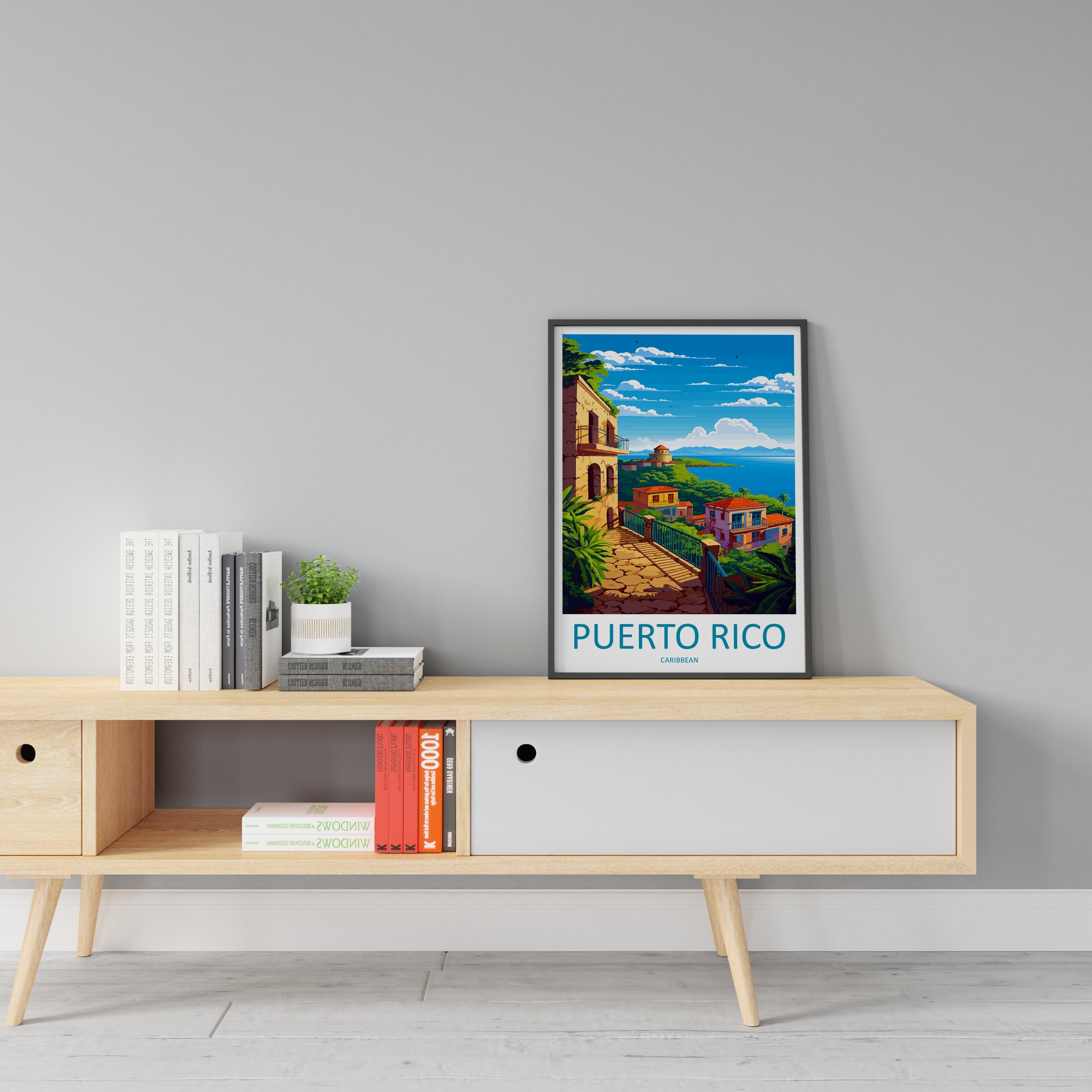 Puerto Rico Travel Print Wall Art Puerto Rico Wall Hanging Home Décor Puerto Rico Gift Art Lovers Wall Art Caribbean Travel Print Poster