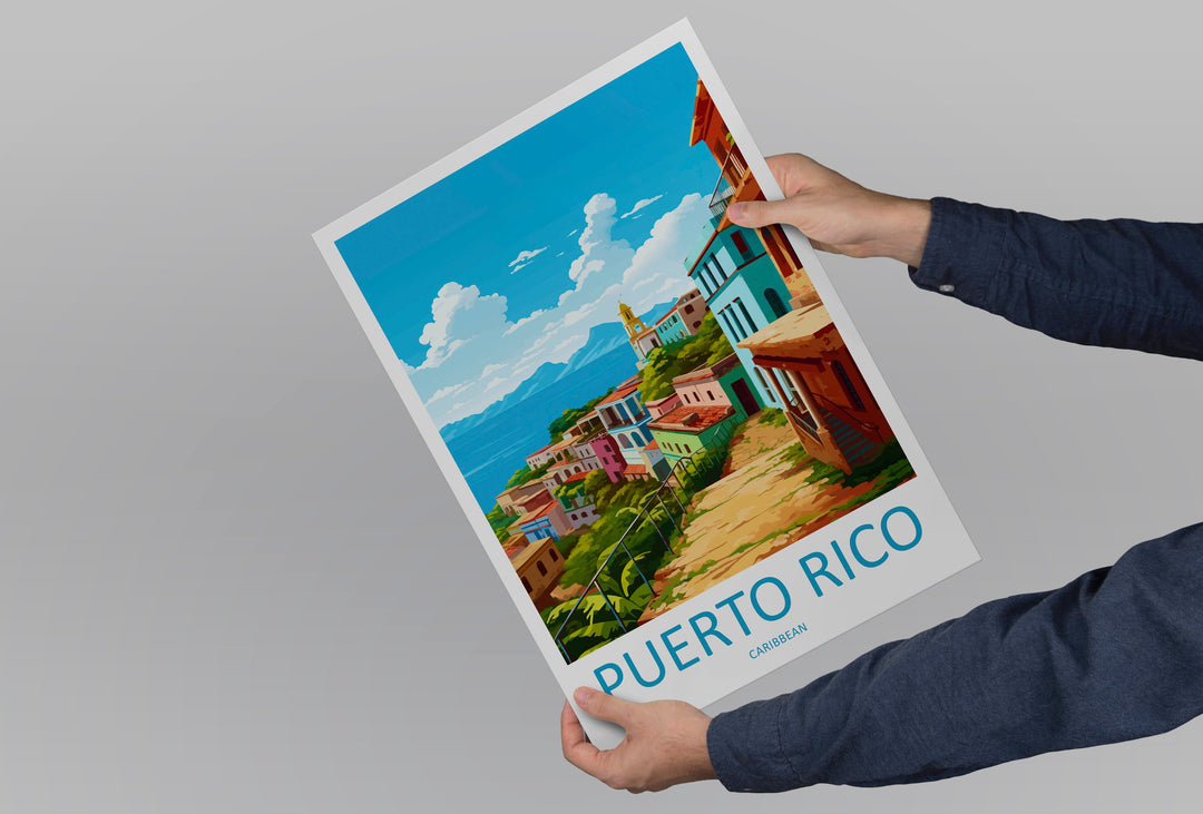 Puerto Rico Travel Print Wall Art Puerto Rico Wall Hanging Home Décor Puerto Rico Gift Art Lovers Wall Art Caribbean Travel Print Poster