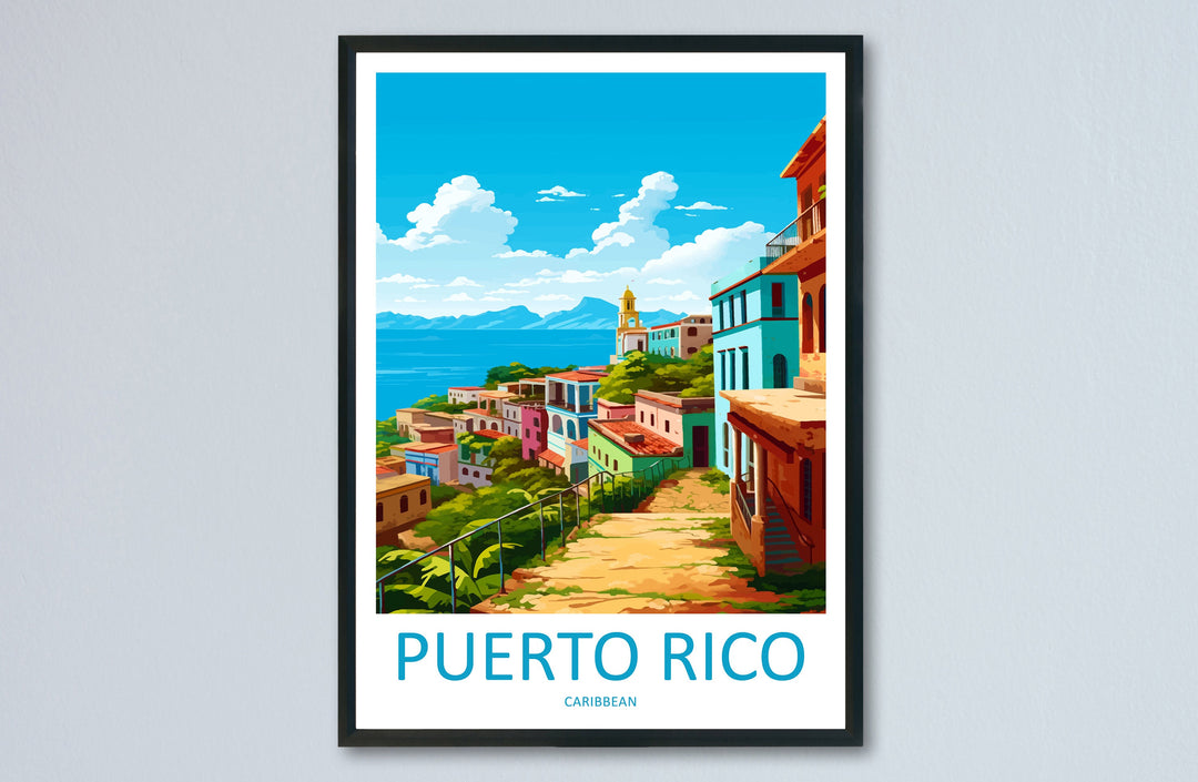 Puerto Rico Travel Print Wall Art Puerto Rico Wall Hanging Home Décor Puerto Rico Gift Art Lovers Wall Art Caribbean Travel Print Poster