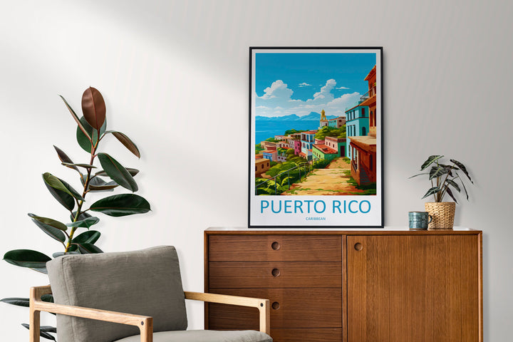 Puerto Rico Travel Print Wall Art Puerto Rico Wall Hanging Home Décor Puerto Rico Gift Art Lovers Wall Art Caribbean Travel Print Poster