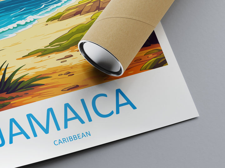 Jamaica Travel Print Wall Art Jamaica Wall Hanging Home Décor Jamaica Gift Art Lovers Wall Art Caribbean Travel Print Poster Gift