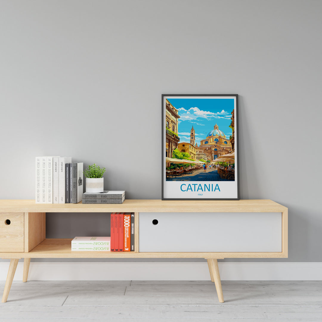 Catania Travel Print Wall Art Catania Italy Wall Hanging Home Decoration Catania Gift Art Lovers Wall Art Print Catania Italy