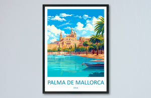 Palma De mallorca Travel Print Wall Art Palma De mallorca Wall Hanging Home Décor Palma De mallorca Gift Art Lovers Spain Art Lover Gift