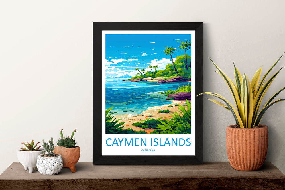 Cayman Islands Travel Print Wall Art Cayman Islands Wall Hanging Home Décor Cayman Islands Gift Art Lovers Wall Art Caribbean