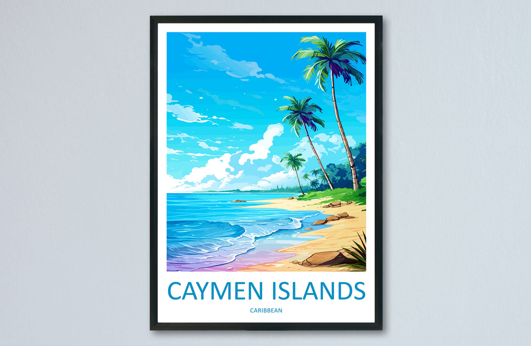 Cayman Islands Travel Print Wall Art Cayman Islands Wall Hanging Home Décor Cayman Islands Gift Art Lovers Wall Art Caribbean