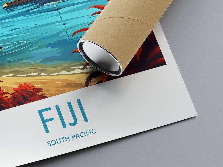 Fiji Travel Print Wall Art Fiji Wall Hanging Home Décor Fiji Gift Art Lovers Hawaii Art Lover Gift Print Artwork South Pacific