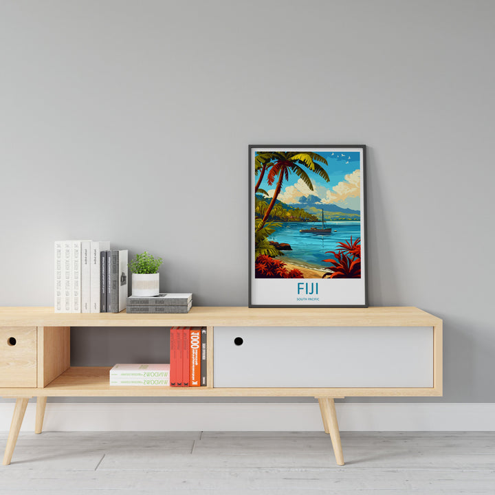 Fiji Travel Print Wall Art Fiji Wall Hanging Home Décor Fiji Gift Art Lovers Hawaii Art Lover Gift Print Artwork South Pacific