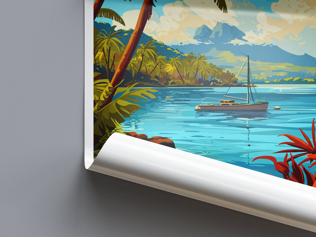 Fiji Travel Print Wall Art Fiji Wall Hanging Home Décor Fiji Gift Art Lovers Hawaii Art Lover Gift Print Artwork South Pacific