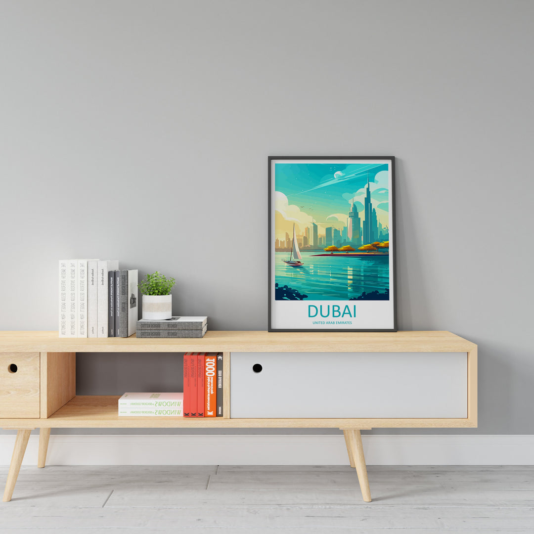 Dubai Travel Print Wall Art Dubai Wall Hanging Home Décor Dubai Gift Art Lovers Wall Art United States Emirates Travel Print Dubai Wall Art