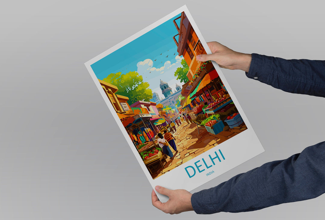 Delhi Travel Print Wall Art Delhi Wall Hanging Home Décor Delhi Gift Art Lovers India Art Lover Gift Wall Décor