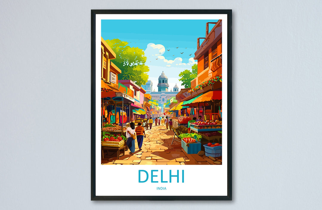 Delhi Travel Print Wall Art Delhi Wall Hanging Home Décor Delhi Gift Art Lovers India Art Lover Gift Wall Décor