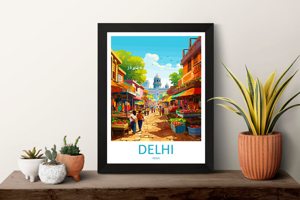 Delhi Travel Print Wall Art Delhi Wall Hanging Home Décor Delhi Gift Art Lovers India Art Lover Gift Wall Décor