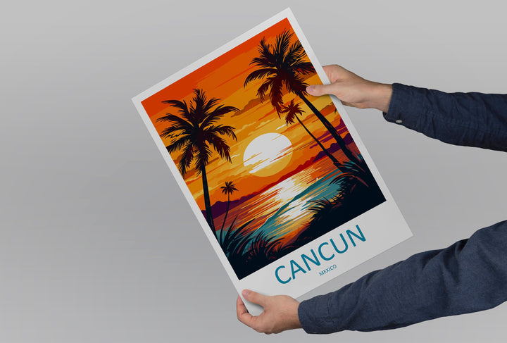 Cancun Travel Print Wall Art Cancun Wall Hanging Home Decoration Cancun Gift Art Lovers Wall Art Print Art Cancun Wall Hanging Poster Decor