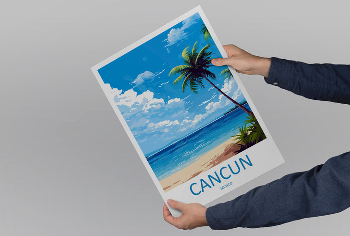 Cancun Travel Print Wall Art Cancun Wall Hanging Home Decoration Cancun Gift Art Lovers Wall Art Print Art Cancun Wall Hanging Poster Decor