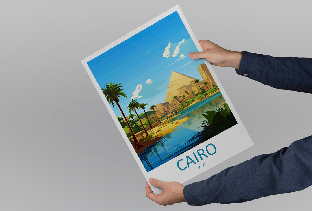 Cairo Travel Print Wall Art Cairo Egypt Wall Hanging Home Decoration Cairo Gift Art Lovers Wall Art Print Cairo Great Pyramids Of Giza