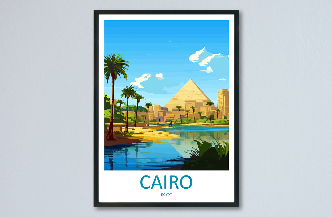 Cairo Travel Print Wall Art Cairo Egypt Wall Hanging Home Decoration Cairo Gift Art Lovers Wall Art Print Cairo Great Pyramids Of Giza