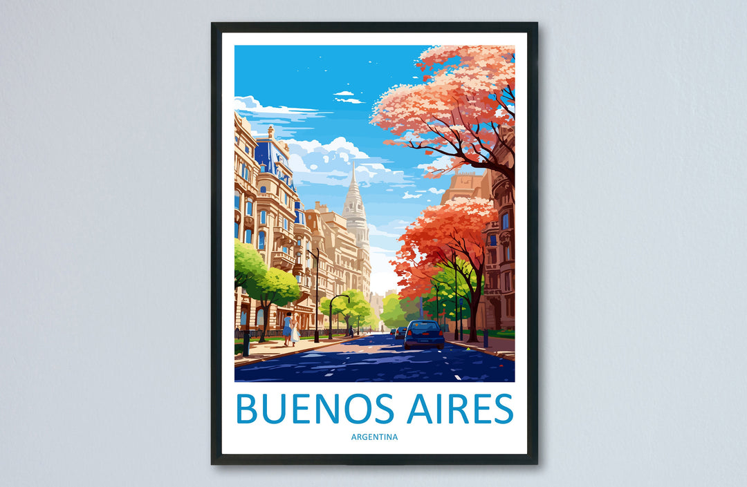 Buenos Aires Travel Print Wall Art Buenos Aires Wall Hanging Home Décor Buenos Aires Gift Art Lovers Argentina Art Lover Gift Buenos Aires