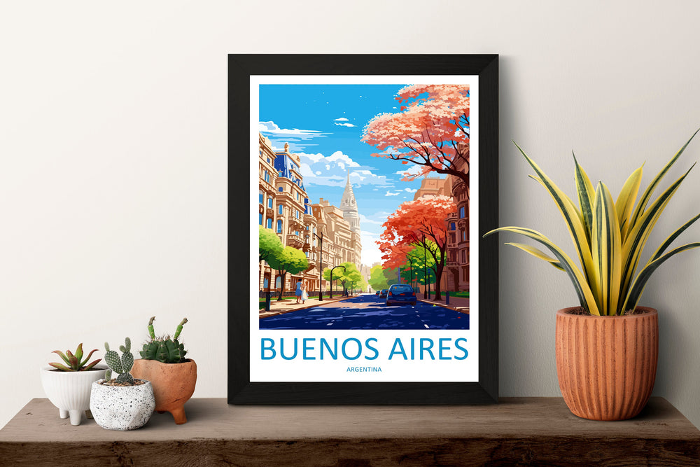 Buenos Aires Travel Print Wall Art Buenos Aires Wall Hanging Home Décor Buenos Aires Gift Art Lovers Argentina Art Lover Gift Buenos Aires