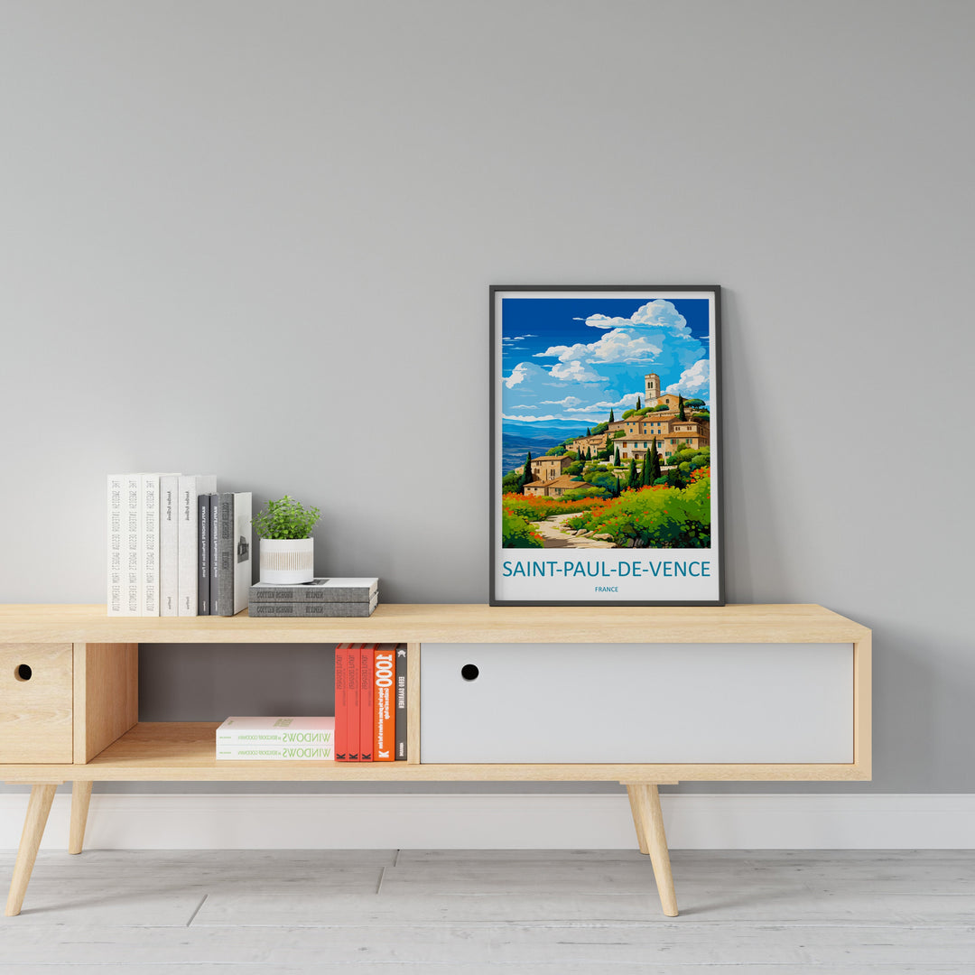 Saint-Paul-De-Vence Travel Print Wall Art Saint-Paul-De-Vence Wall Hanging Home Décor Saint-Paul-De-Vence Gift Art Lovers France Art Lover