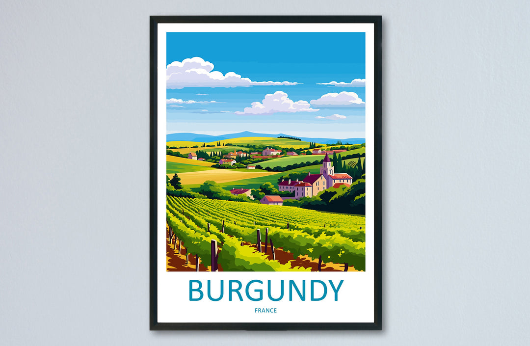 Burgundy Travel Print Wall Art Burgundy Wall Hanging Home Decor Burgundy France Gift Art Lovers Wall Art Print Art Burgundy Wall art