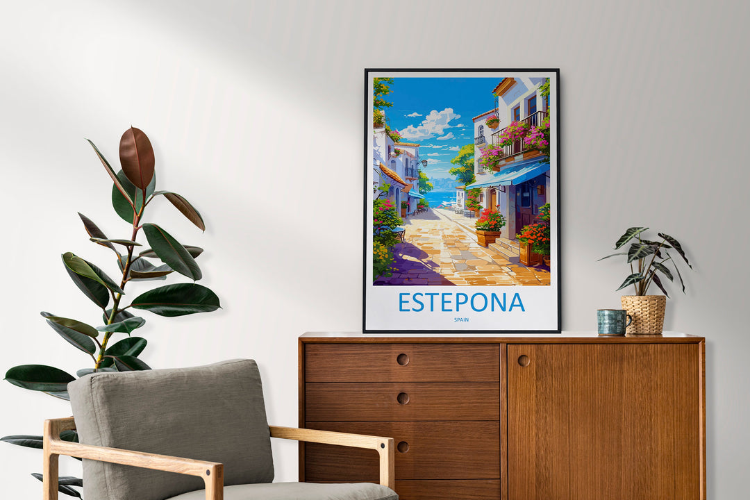 Estepona Travel Print Wall Art Estepona Wall Hanging Home Décor Estepona Gift Art Lovers Spain Art Lover Gift Art Print