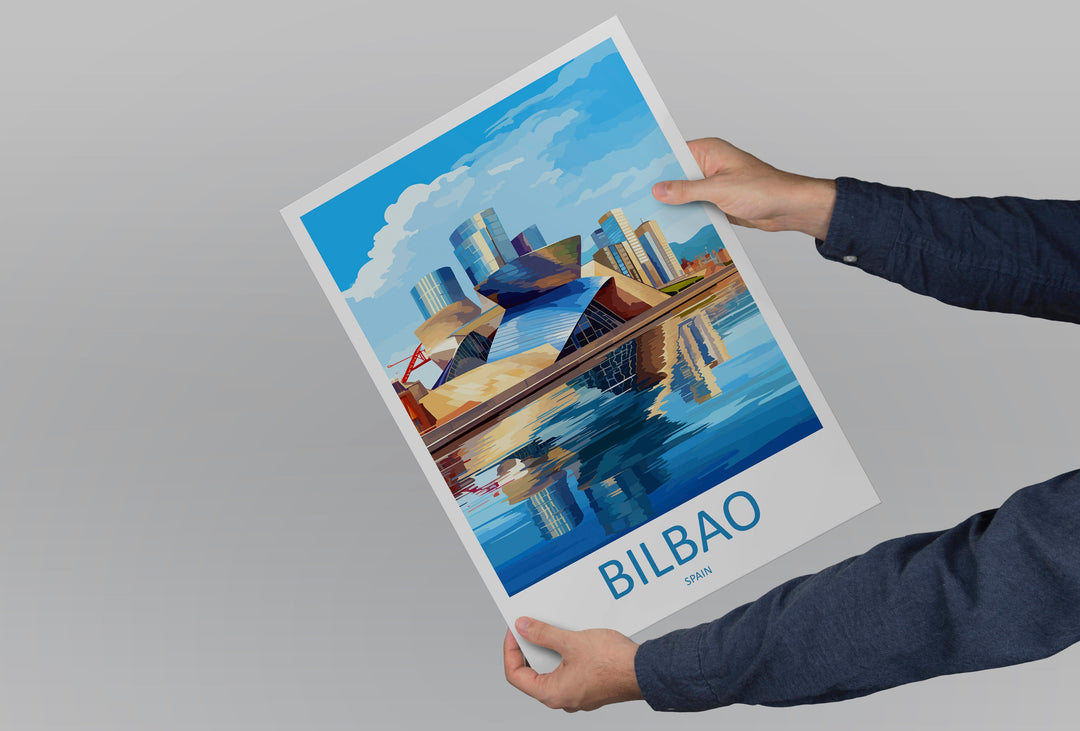 Bilbao Travel Print Wall Art Bilbao Wall Hanging Home Décor Bilbao Gift Art Lovers Spain Art Lover Gift Bilbao Wall Décor Bilbao Spain Print