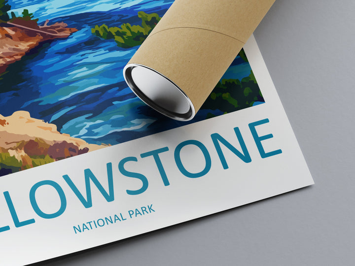 Yellowstone National Park Travel Print Wall Art Yellowstone National Park Wall Hanging Home Décor Yellowstone National Park Art Gift Poster