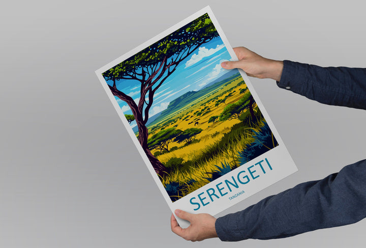Serengeti Travel Print Wall Art Serengeti Wall Hanging Home Décor Serengeti Gift Art Lovers Serengeti Art Print Tanzania Wall Décor Art