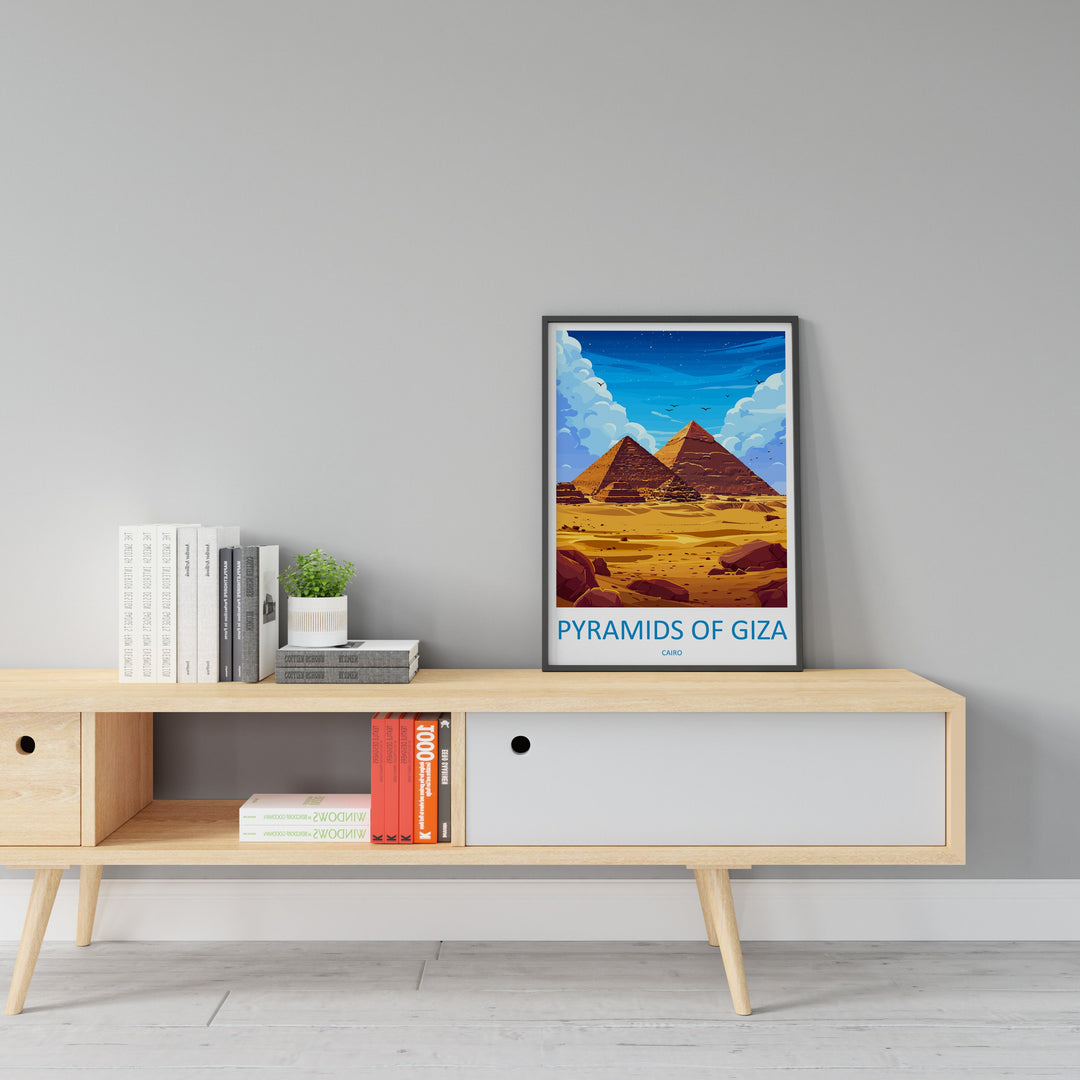 Cairo Travel Print Wall Art Cairo Egypt Wall Hanging Home Decoration Cairo Gift Art Lovers Wall Art Print Cairo Great Pyramids Of Giza