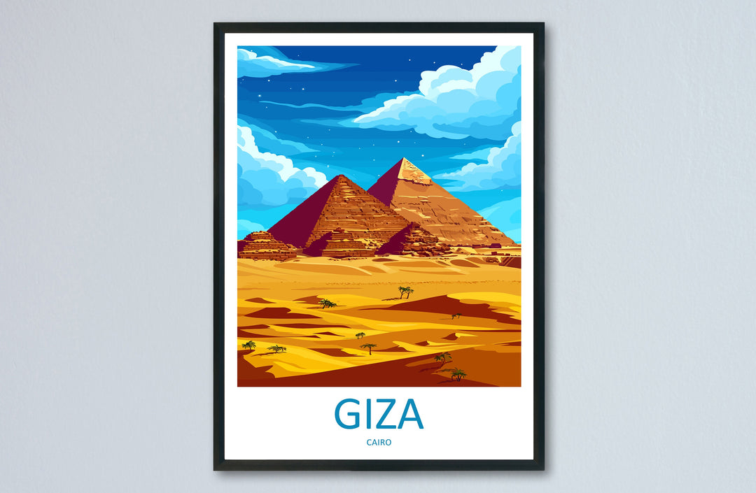 Cairo Travel Print Wall Art Cairo Egypt Wall Hanging Home Decoration Cairo Gift Art Lovers Wall Art Print Cairo Great Pyramids Of Giza