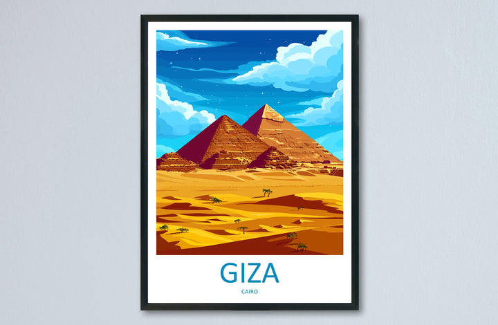 Cairo Travel Print Wall Art Cairo Egypt Wall Hanging Home Decoration Cairo Gift Art Lovers Wall Art Print Cairo Great Pyramids Of Giza