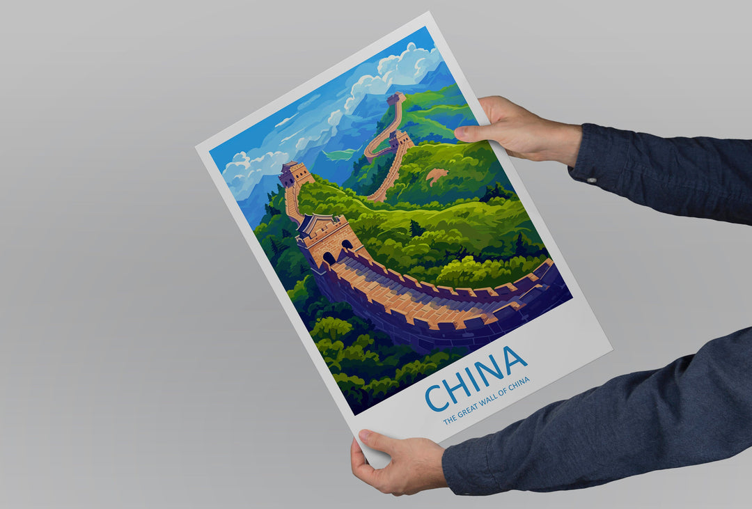 Great Wall of China Travel Print Wall Art Great Wall Wall Hanging Home Décor Great Wall Gift Art Lovers Wall Art China Travel Print Gift