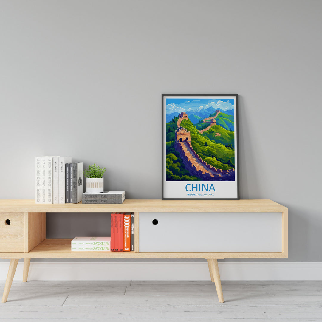 Great Wall of China Travel Print Wall Art Great Wall Wall Hanging Home Décor Great Wall Gift Art Lovers Wall Art China Travel Print Gift
