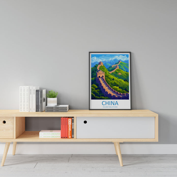 Great Wall of China Travel Print Wall Art Great Wall Wall Hanging Home Décor Great Wall Gift Art Lovers Wall Art China Travel Print Gift