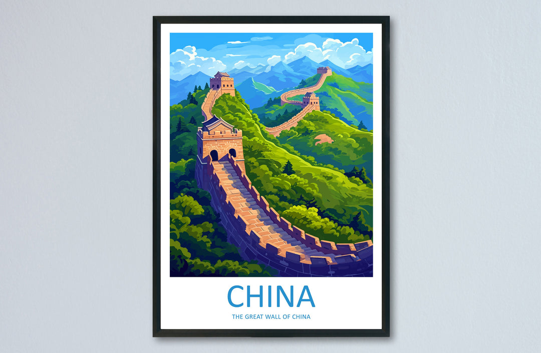 Great Wall of China Travel Print Wall Art Great Wall Wall Hanging Home Décor Great Wall Gift Art Lovers Wall Art China Travel Print Gift