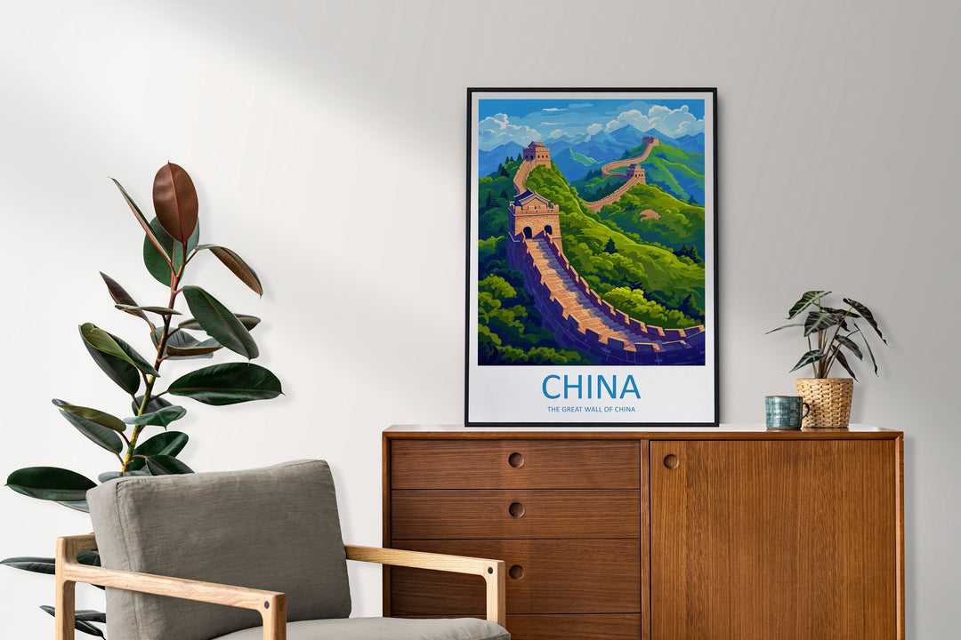 Great Wall of China Travel Print Wall Art Great Wall Wall Hanging Home Décor Great Wall Gift Art Lovers Wall Art China Travel Print Gift