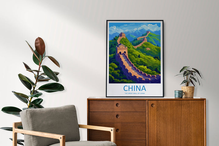 Great Wall of China Travel Print Wall Art Great Wall Wall Hanging Home Décor Great Wall Gift Art Lovers Wall Art China Travel Print Gift