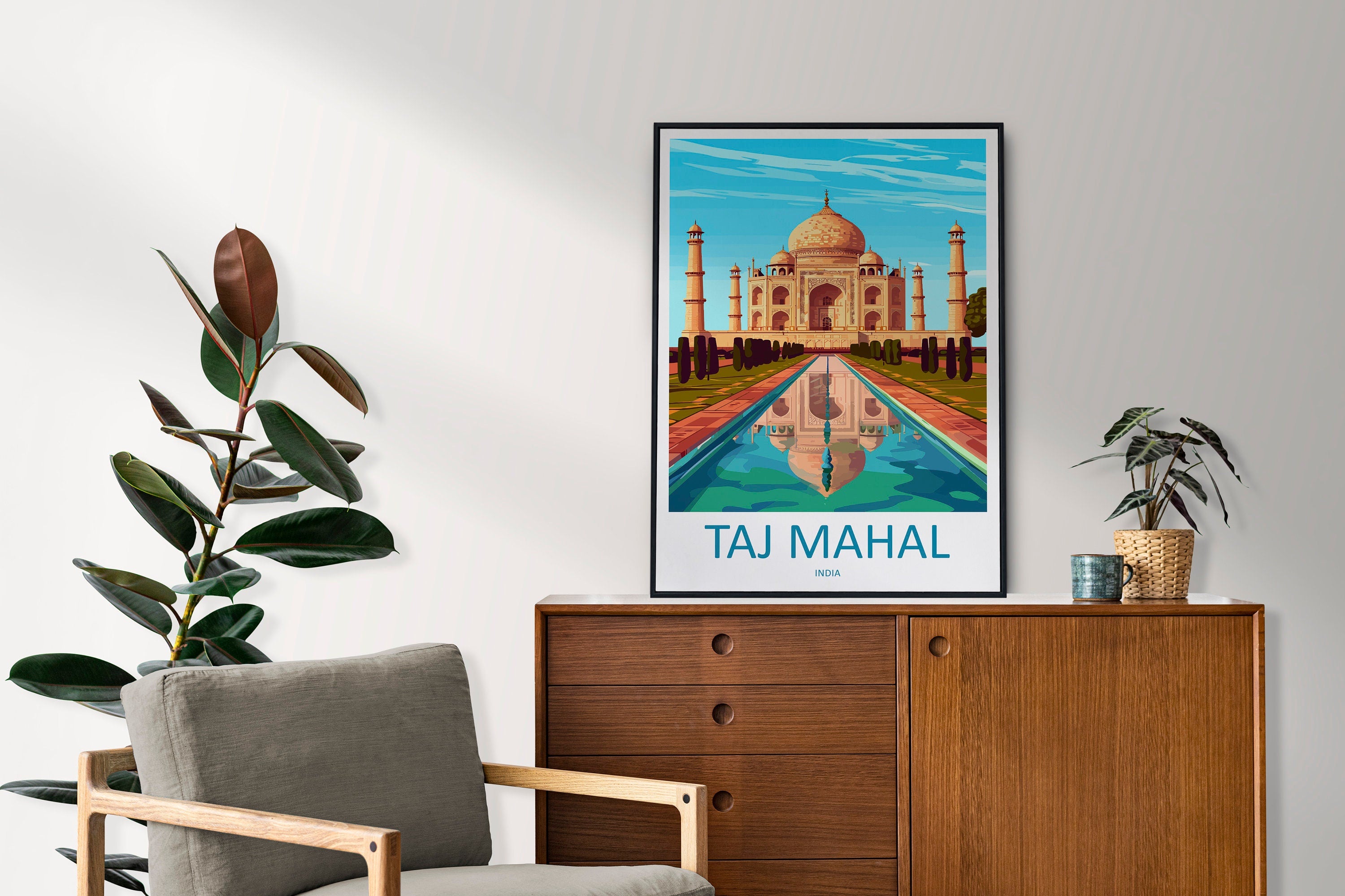 Taj Mahal Agro Travel Print