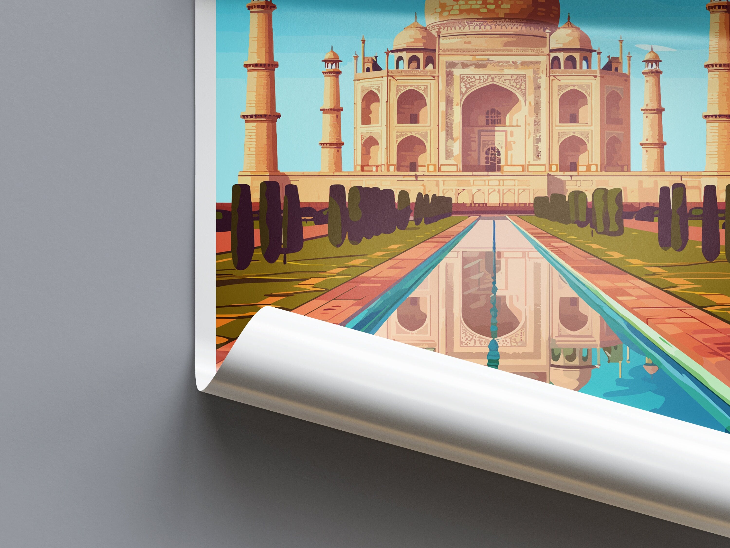 Taj Mahal Agro Travel Print