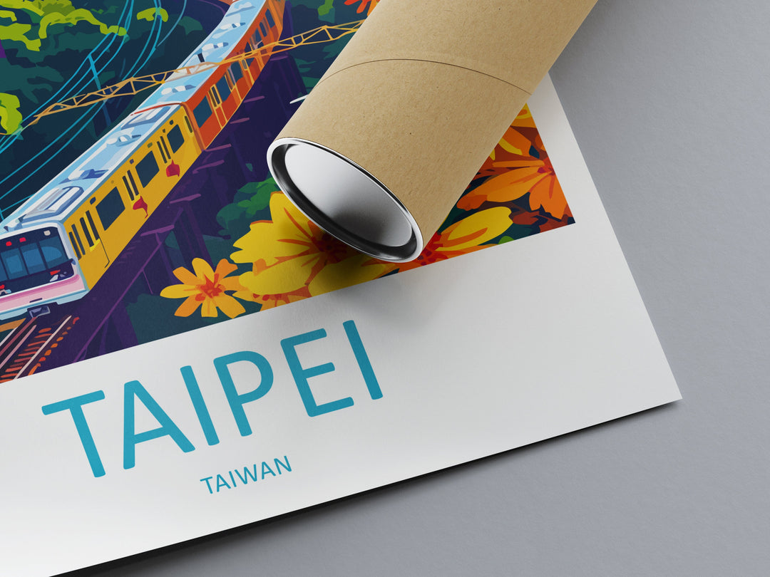 Taipei Travel Print Wall Art Taipei Wall Hanging Home Decoration Taipei Gift Art Lovers Wall Art Taiwan