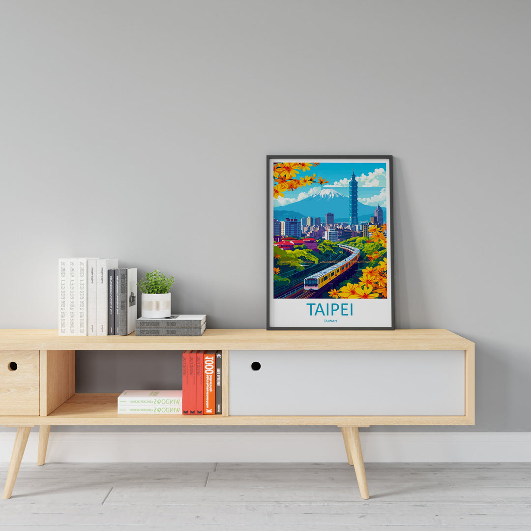 Taipei Travel Print Wall Art Taipei Wall Hanging Home Decoration Taipei Gift Art Lovers Wall Art Taiwan