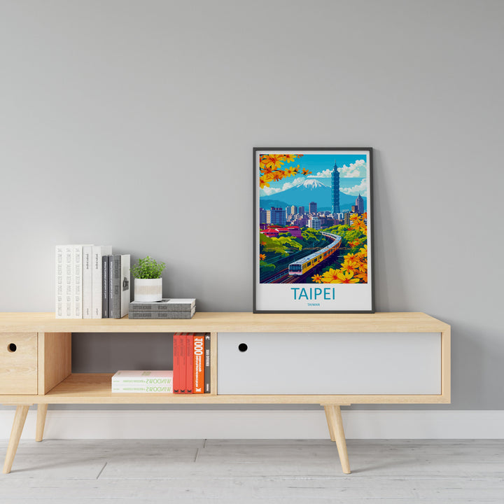 Taipei Travel Print Wall Art Taipei Wall Hanging Home Decoration Taipei Gift Art Lovers Wall Art Taiwan