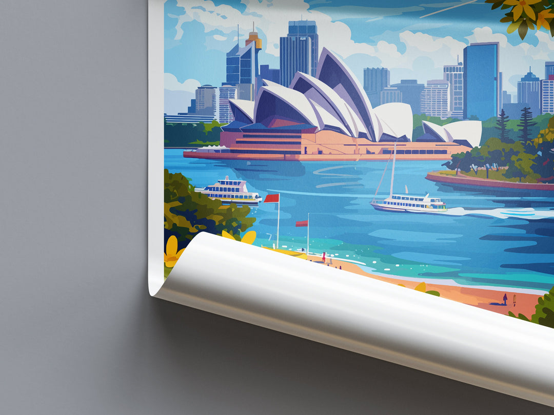 Sydney Opera House Travel Print Wall Art Sydney Wall Hanging Home Décor Sydney Gift Art Lovers Wall Art Australia Travel Print Opera House